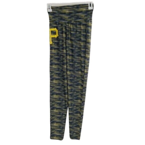 Majestic Womens XS Pittsburgh Pirates Logo Leggings Athletic Stretch Pants - Picture 1 of 5